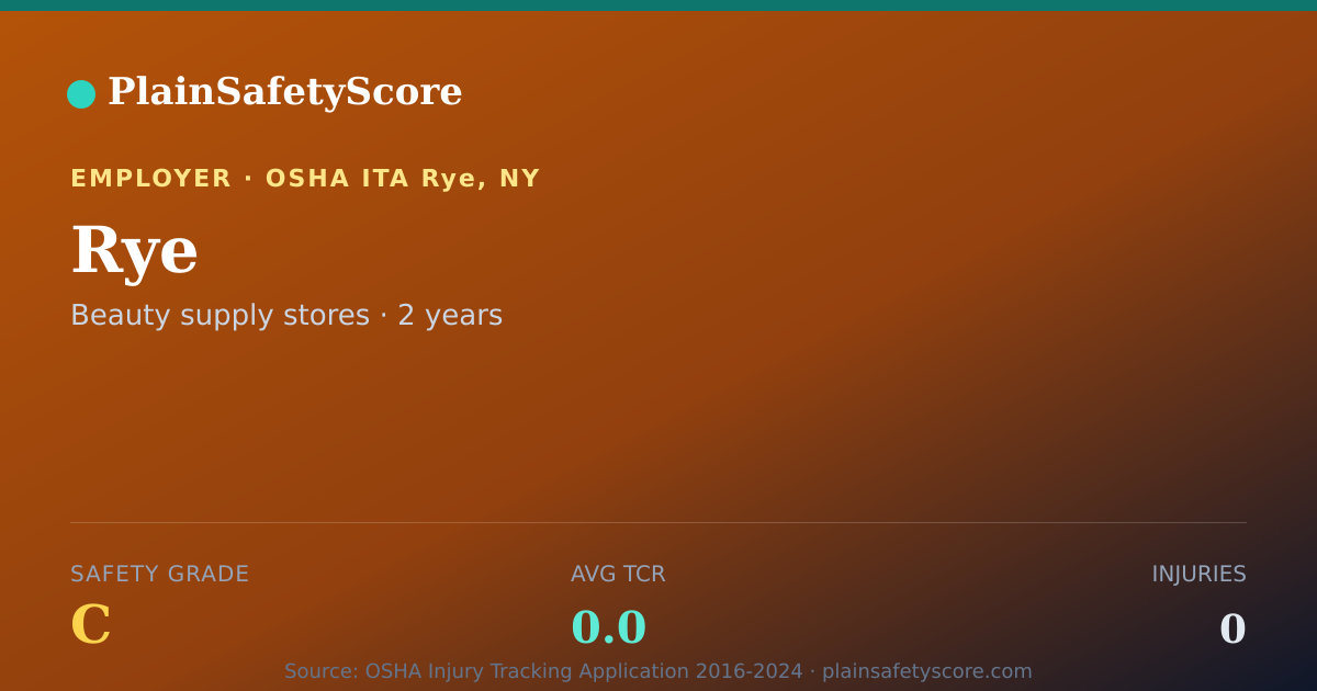 Shareable card for Rye Safety Grade C (TCR 0.0)