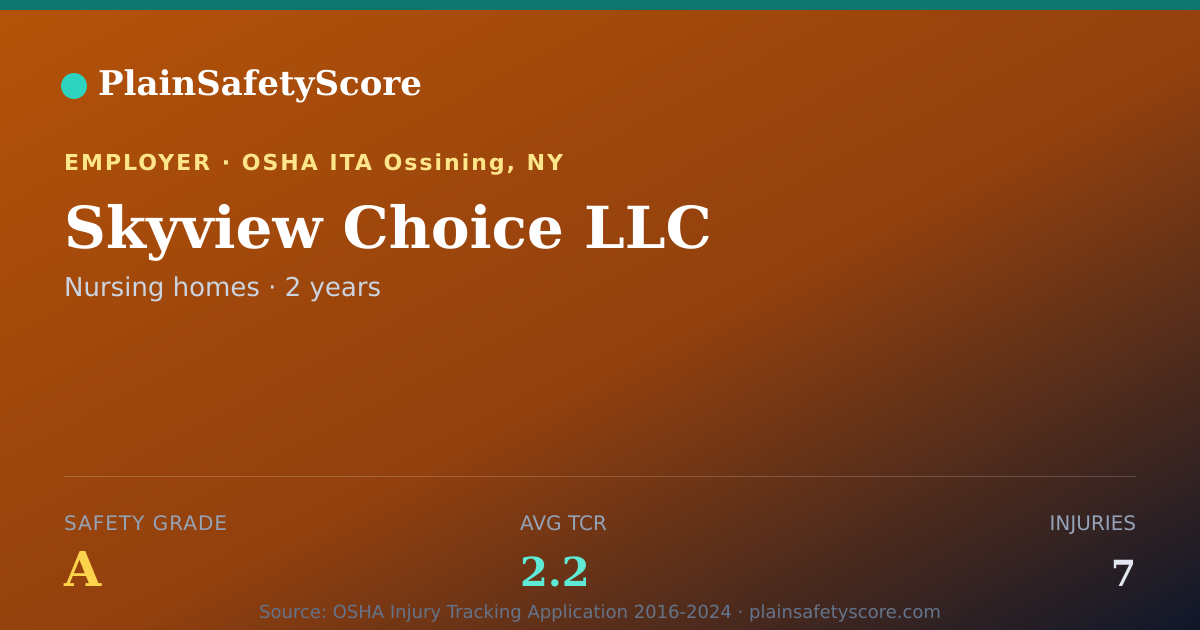 Shareable card for Skyview Choice LLC Safety Grade A (TCR 2.2)