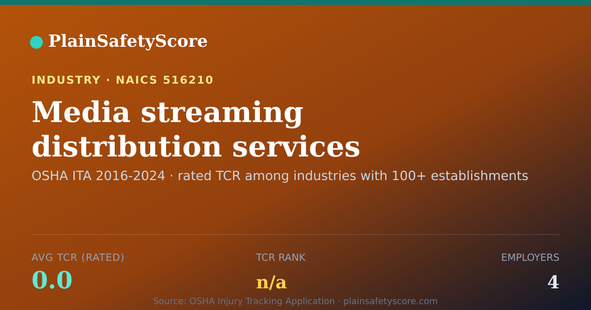 Shareable card for Media streaming distribution services Workplace Safety - 4 E