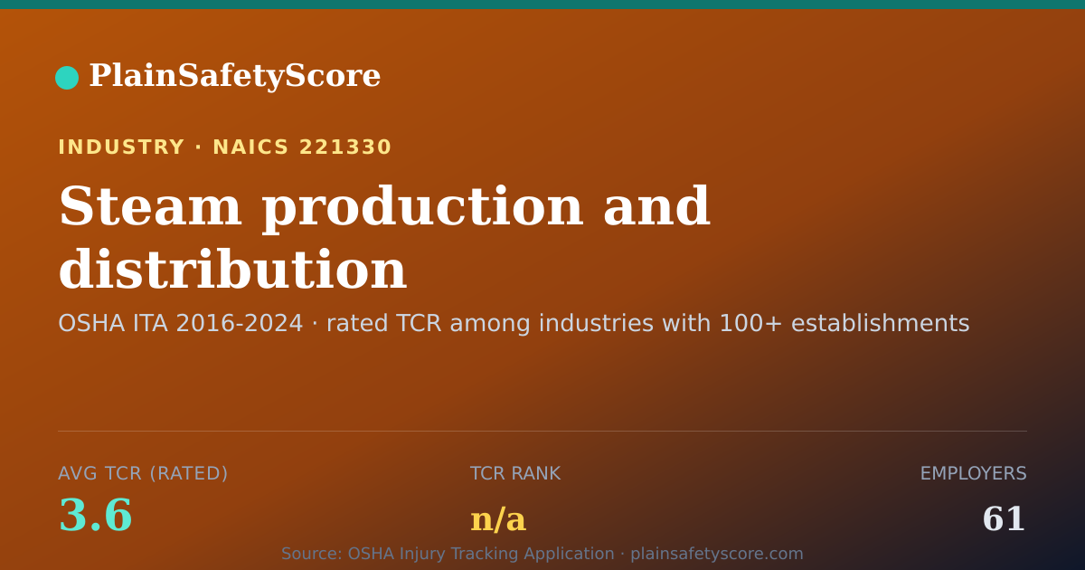 Shareable card for Steam production and distribution Workplace Safety - 61 Empl